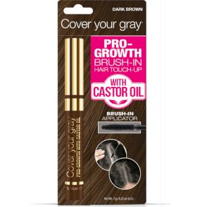 Fisk Industries Cover Your Gray Pro-Growth Brush-in Hair Touch-up W Castor Oil - 4 Color