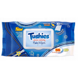 Tushies Premium Baby Wipes 56 Pack