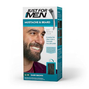 Just For Men Brush Just For Men Dark Brown/Black Moustache And Beard Brush-In Colour Gel