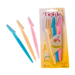 Tinkle Razor Eyebrow Shaper Trimmer Twinkle Face Bikini Hair Removers 3pcs Set