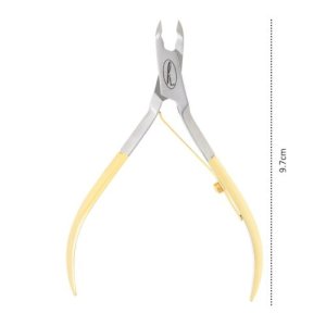 Cuticle Nail Plier Stainless Steel Gold Handle Nipper Cutter Clipper (530-10)