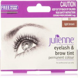 Julienne Julienne Eyelash And Eyebrow Permanent Light Brown 04 Colour Tint 15ml | Approved Food