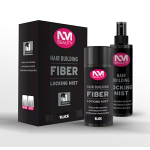 Nmb Nmb Hair Building Fiber With Locking Mist Spray Black