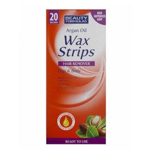 Beauty Formulas Beauty Formulas Argan Oil Wax Strips Hair Remover Legs & Body – 20 Units