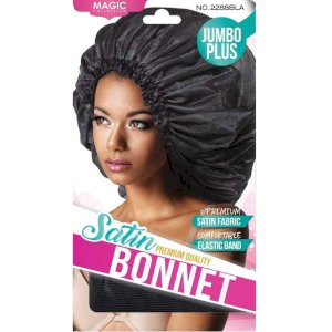 Satin Bonnet Jumbo Plus Black Magic Collection