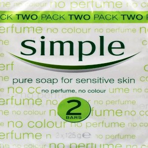 Simple Simple Pure Soap Bar For Sensitive Skin 2 X 125g