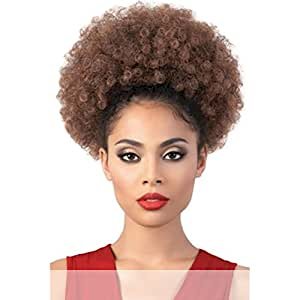 Motown Tress Motown Tress (Pd-afro9) - Heat Resistant Fiber Ponytail In DARKEST BROWN