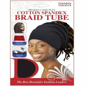 Donna Donna Spandex Braid Tube Black Dozen/Pack