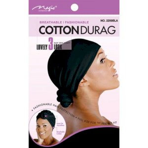 Magic Collection Cotton Durag - Black (12pcs)