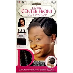 Donna Donna Capless Center Front Lace Wig Cap Invisible Swiss Lace - Black #21557