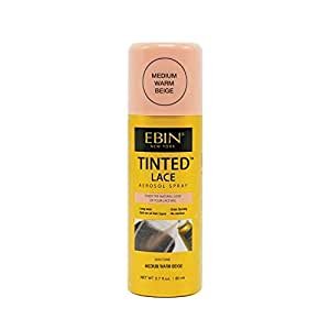 EBIN YORK Tinted Lace Aerosol Spray – Medium Warm Beige 2.7 Oz/ 80 mL