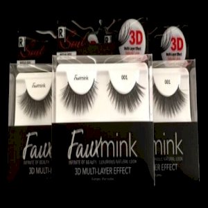 Response Response Soul Faux Mink 3D Multi Layer Effect Natural Look Tapered Point 3 Pack FML001