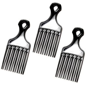 Stella Comb-Plastic Pik Comb 3Pc Black