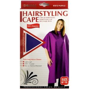 Donna Donna HairStyling Cape Extra Long Velcro Closure [M-XL] - Black