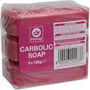 Fitzroy 12x Traditional Carbolic Antiseptic Soap 125g