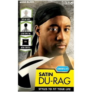 Titan Classic Satin Du Rag Black