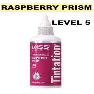 Kiss KISS TINTATION Semi-Permanent Hair Color 5 Fl Oz RASPBERRY PRISM T450 Level: 5